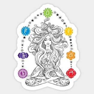 Chakras Feminine Energy - Kundalini Sticker